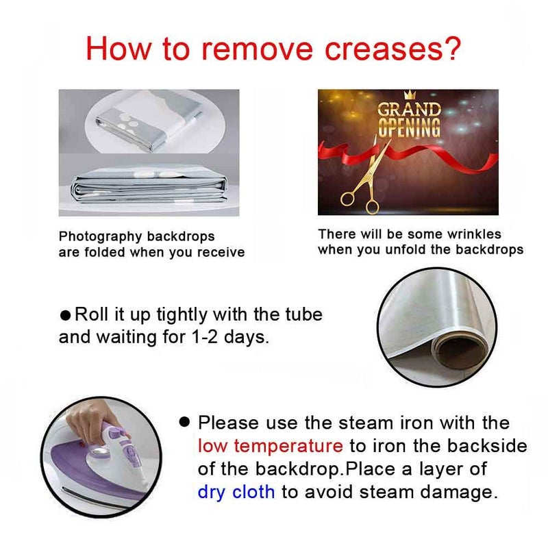 VIDMOT Ribbon Cutting Backdrop for Grand Opening Ceremony 7x5ft Red Ribbon Gold Crown Background Party Event Banner Photo Booth Studio Props ZYVV0541 - Image 5